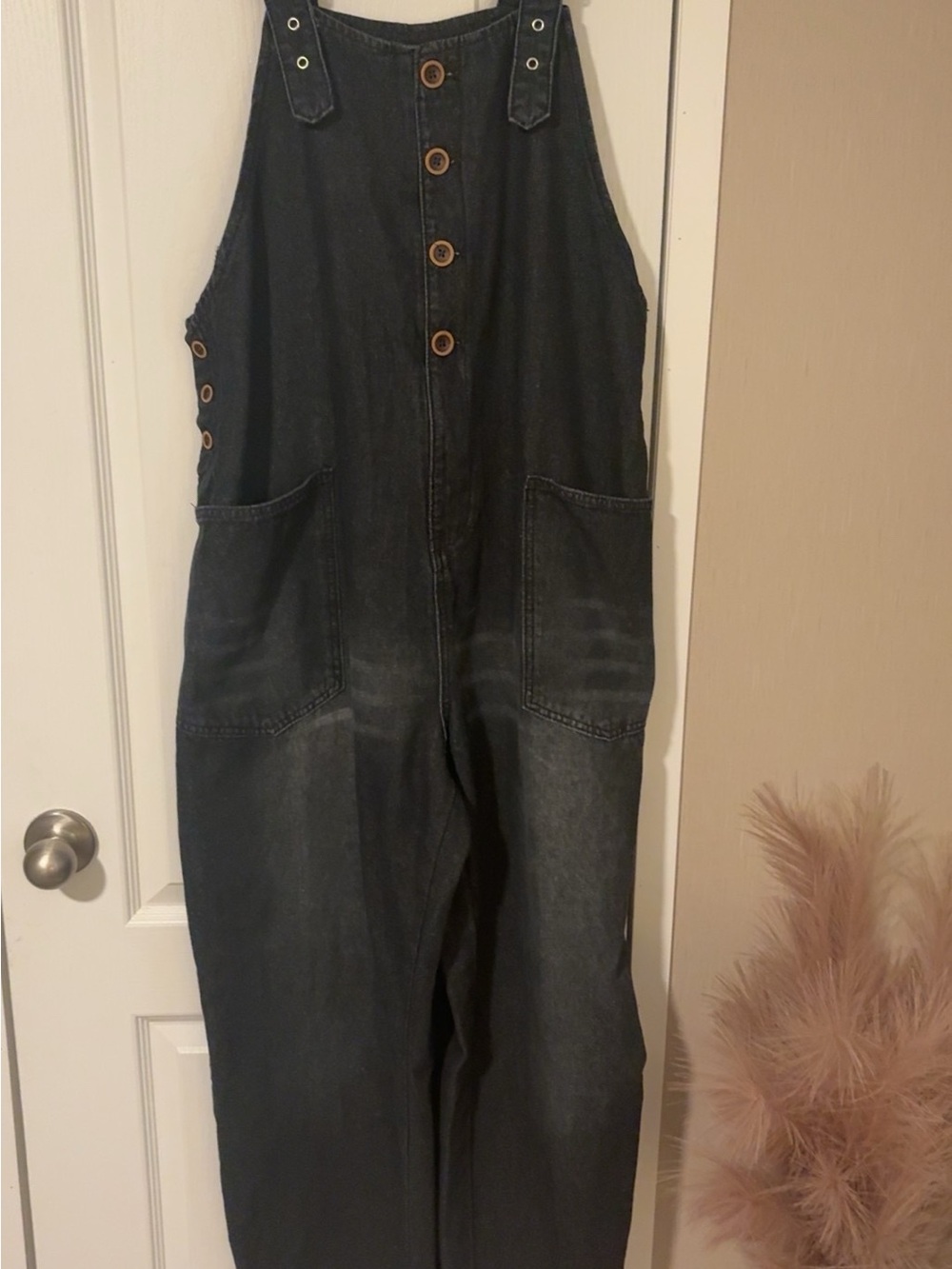 Dark Wash Denim women’s One-Piece Overalls